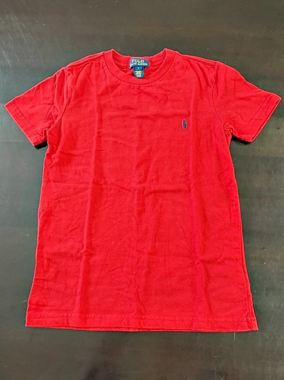 Polo Ralph Lauren Boys Classic Cotton Crewneck T-Shirt Red Size 7